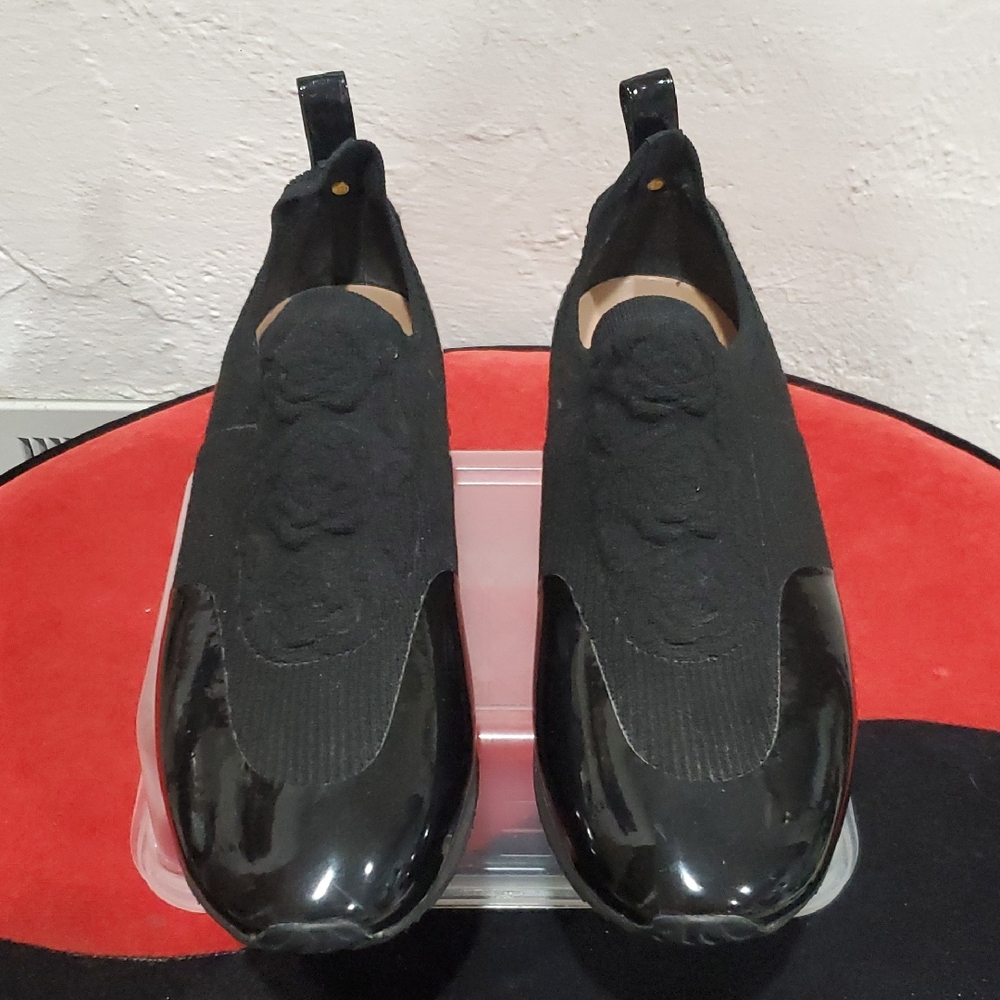 Taryn Rose Black Slip On Women's Shoes